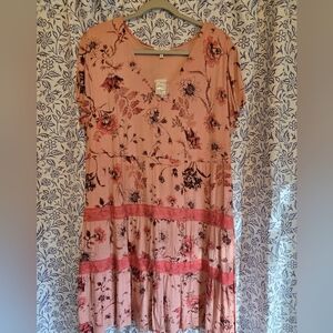 Maurices Blush Floral Maxi Dress
